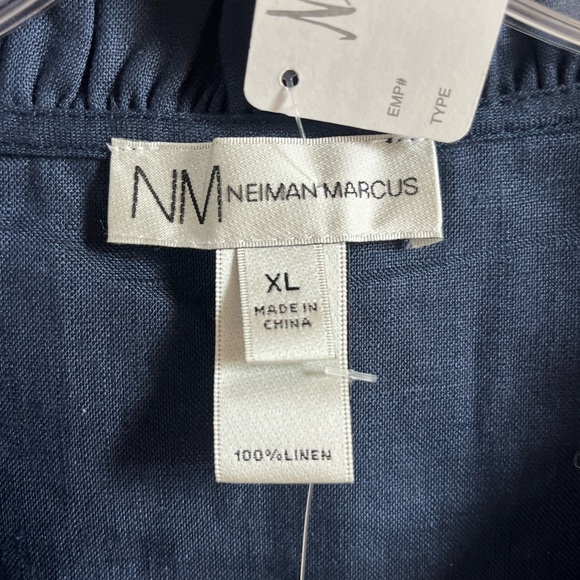 NWT Neiman Marcus Womens 100% Linen top/blouse size XL - Picture 2 of 5